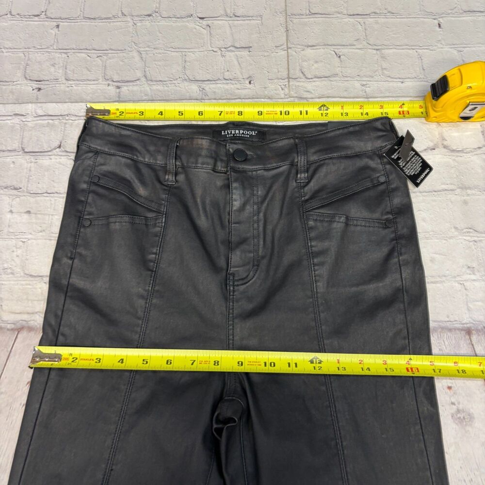 NWT Liverpool LA Women The High Rise Ankle Jeans Size 12/31 Black Denim D108 -8 - Picture 2 of 16